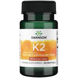 Swanson Witamina K2 MK7 100 mcg 30 kapsułek