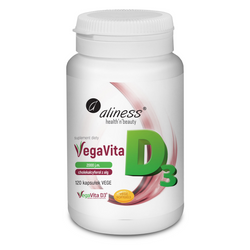 Aliness Witamina D3 2000 iu VegaVita 120 kapsułek vege