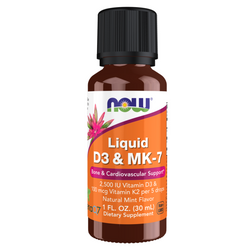 Now Foods Witamina D3 2500 iu + K2 100 mcg 30 ml krople