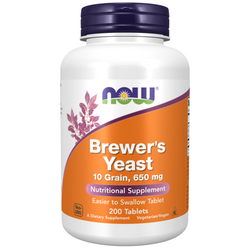 Now Foods Drożdże Piwne (Brewer's Yeast) 650 mg 200 tabletek