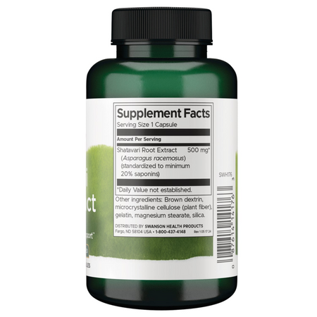 Swanson Shatavari 500 mg Extract 120 kapsułek