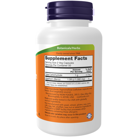 Now Foods Głóg (Hawthorn) 540 mg 100 kapsułek