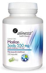 Aliness Maślan Sodu 550 mg (Kwas masłowy) 100 kapsułek vege