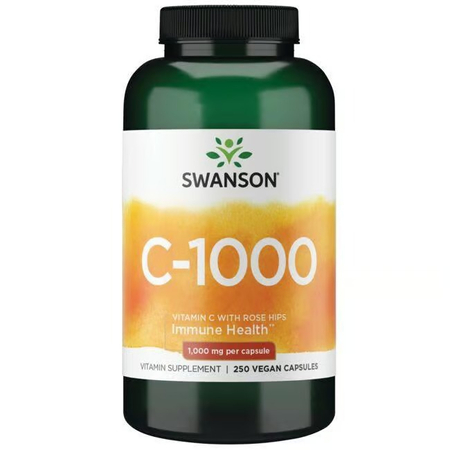 Swanson Witamina C 1000 mg z Dziką Różą 250 veg kapsułek