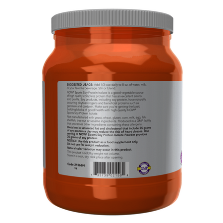 Now Foods Soy Protein Isolate Puder 544 g