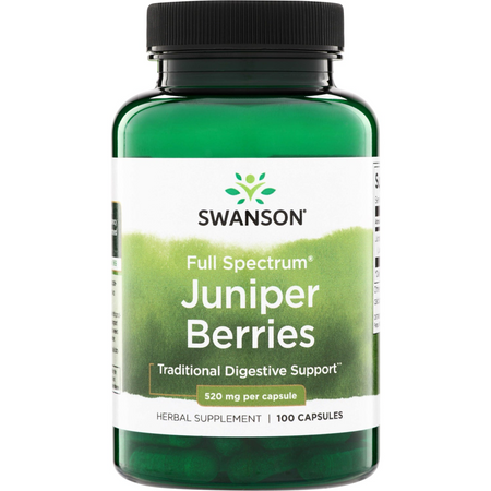 Swanson Jałowiec (Juniper) Berries 520 mg 100 kapsułek