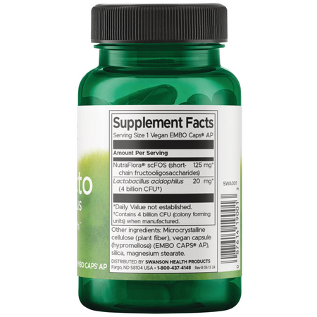 Swanson Probiotyk Prolacto Acidophilus 60 kapsułek