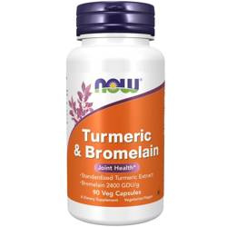 Now Foods Turmeric i Bromelain 90 kapsułek