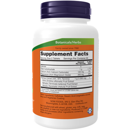 Now Foods Triphala 500 mg 120 tabletek