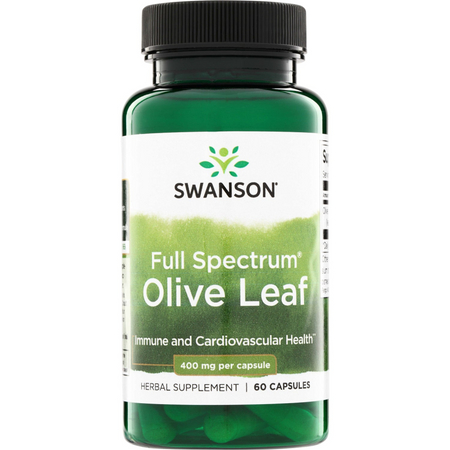 Swanson Liść Oliwny (Olive Leaf) 400 mg 60 kapsułek