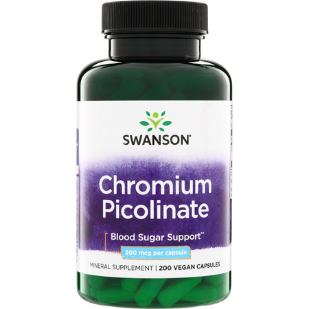 Swanson Pikolinian Chromu 200 mcg 200 kapsułek