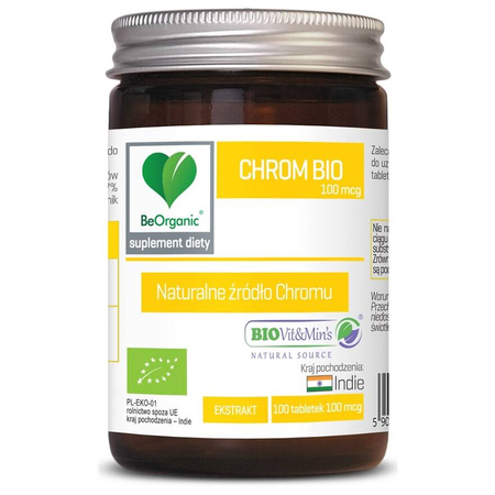 BeOrganic Chrom BIO 100 mcg 100 tabletek