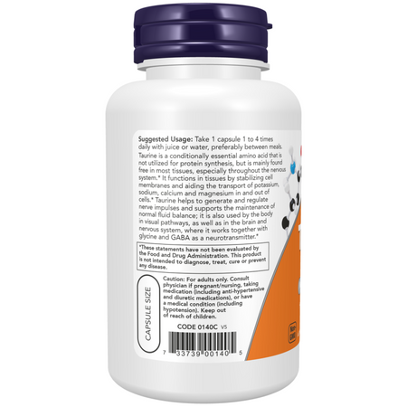 Now Foods Tauryna 500 mg 100 kapsułek