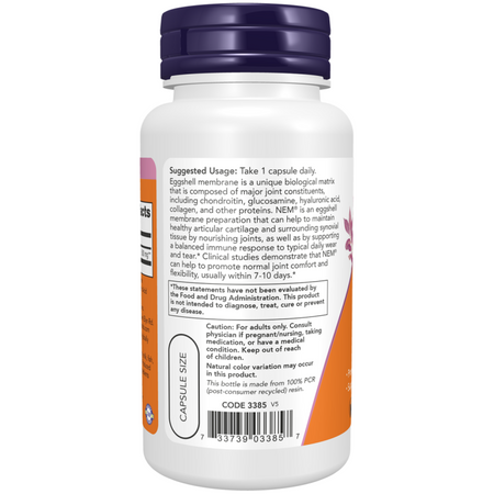 Now Foods Eggshell Membrane 500 mg 60 kapsułek