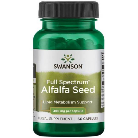 Swanson Lucerna (Alfalfa) 400 mg 60 kapsułek