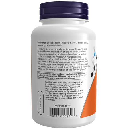 Now Foods L-Tyrosine 500 mg 120 kapsułek