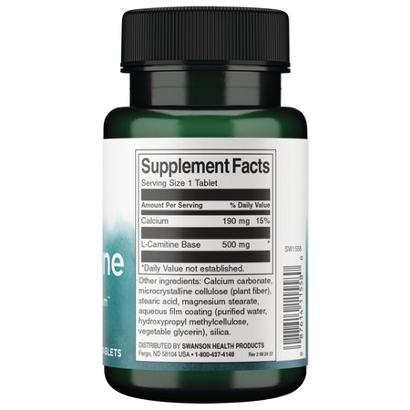 Swanson L-Karnityna 500 mg 30 tabletek