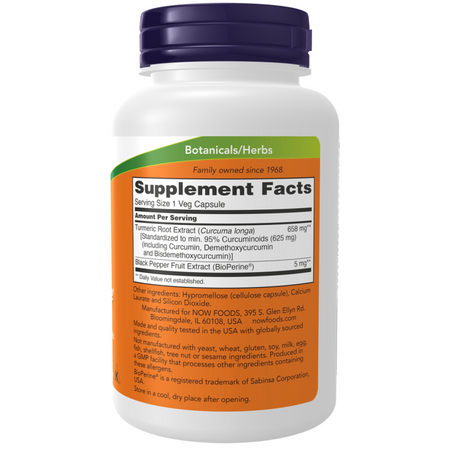 Now Foods Turmeric Curcumin BioPerine 90 veg kapsułek
