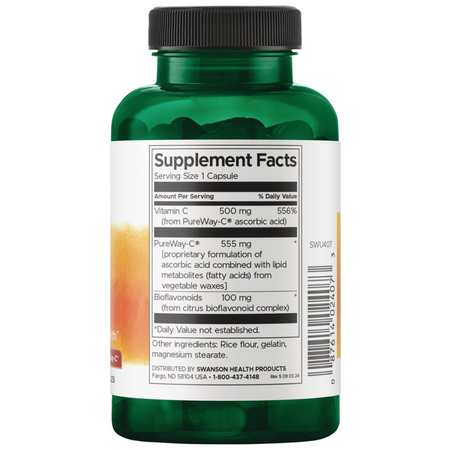 Swanson Witamina C 500 mg PureWay-C 90 kapsułek