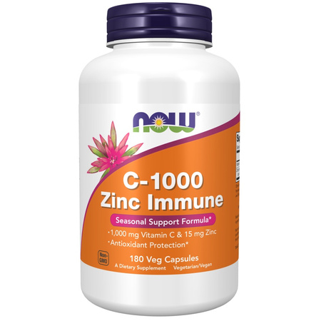 Now Foods C 1000 Zinc Immune 180 kapsułek