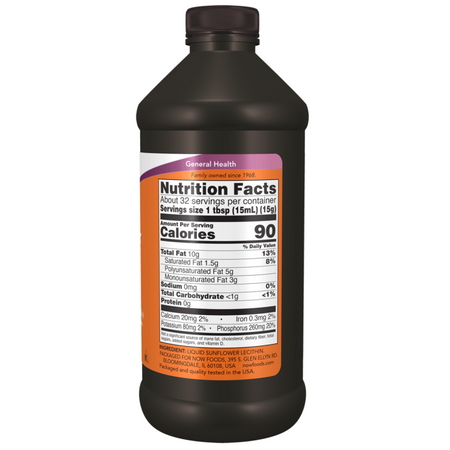 Now Foods Lecytyna Słonecznikowa Liquid 473 ml płyn
