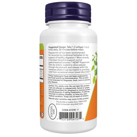 Now Foods Mięta (Peppermint) 90 kapsułek