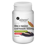Aliness Czarny Kmin (Black Cumin) Olej 500 mg 120 kapsułek