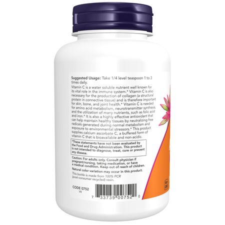 Now Foods Calcium Ascorbate Pure Puder 227 g