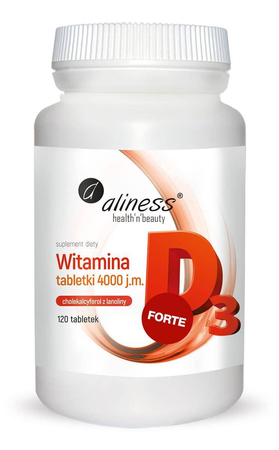 Aliness Witamina D3 4000 iu FORTE 120 tabletek