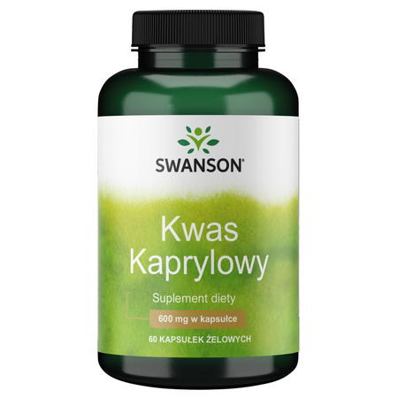 Swanson Kwas Kaprylowy 600 mg 60 kapsułek