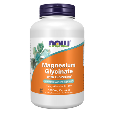 Now Foods Magnesium Glycinate BioPerine 180 kapsułek