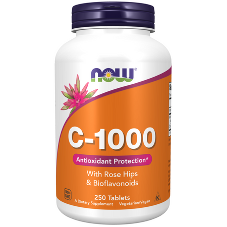 Now Foods Witamina C 1000 mg z Dziką Różą + Bioflawonoidy 250 tabletek