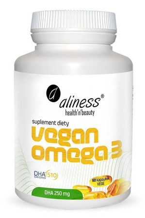 Aliness Vegan Omega-3 DHA 250 mg 60 vege kapsułek