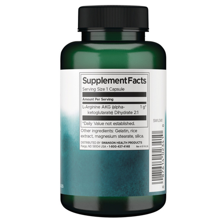 Swanson Arginine AKG 1000 mg 90 kapsułek