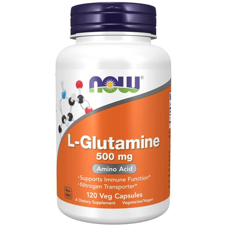 Now Foods L-Glutamine 500 mg 120 veg kapsułek