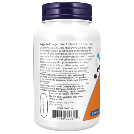 Now Foods L-Karnityna 1000 mg 50 tabletek