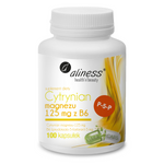 Aliness Cytrynian Magnezu 125 mg + Witamina B6 (P-5-P) 100 kapsułek vege