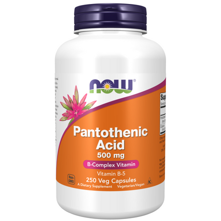 Now Foods Witamina B5 (Kwas pantotenowy) 500 mg 250 kapsułek