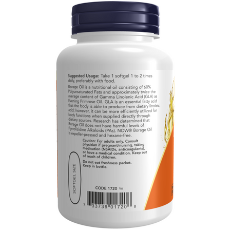 Now Foods Borage Oil 1000 mg 60 kapsułek