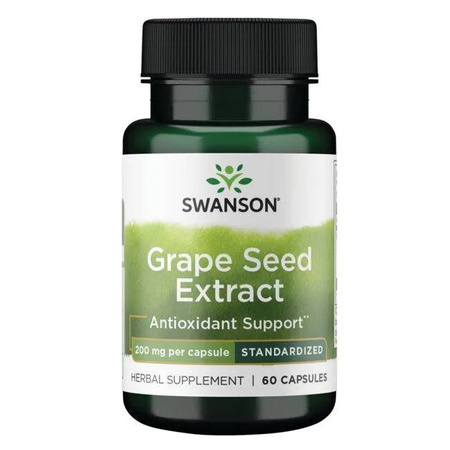 Swanson Pestki Winogron (Grape Seed) Extract 200 mg 60 kapsułek