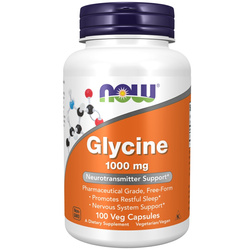 Now Foods Glicyna 1000 mg 100 veg kapsułek