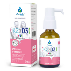 Avitale Witamina K2 + D3 Kids (Vita MK7) 25 mcg + D3 400 IU 30 ml krople