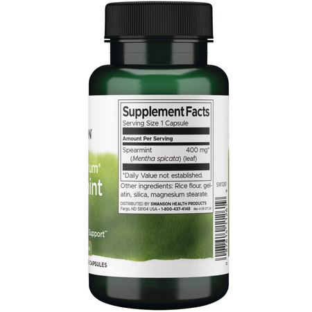 Swanson Full Spectrum Spearmint Leaf 400 mg 60 kapsułek