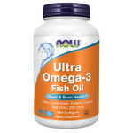 Now Foods Ultra Omega-3 Fish Oil (Bovine Gelatin) 180 kapsułek