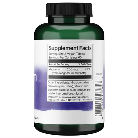 Swanson Taurynian Magnezu 100 mg 120 tabletek