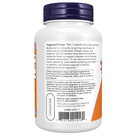 Now Foods Berberine HCl 500 mg 90 kapsułek