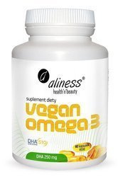 Aliness Vegan Omega-3 DHA 250 mg 60 vege kapsułek