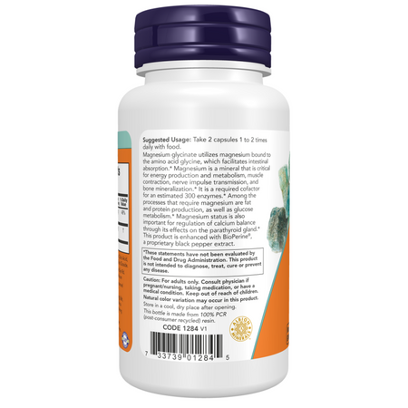 Now Foods Magnesium Glycinate BioPerine 180 kapsułek
