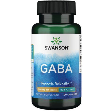 Swanson GABA (Kwas Gamma Aminomasłowy) 500 mg 100 kapsułek