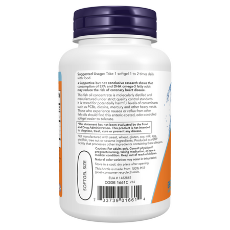 Now Foods Ultra Omega-3 Fish Oil (Bovine Gelatin) 90 kapsułek